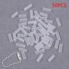 50Pcs Bead Chain Anti-Lost Cover Pendant Acrylic Card Chain Falling Off Key Ring Protective Cover To Prevent Falling Bead Chain