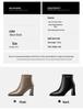 Women's High Heel Soft Leather Ankle Boots, 2025 Autumn Winter Collection, Pointed Toe, Plus Velvet.