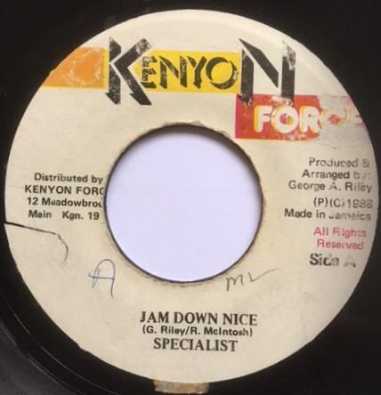 

7inch Record SPECIALIST HORSE OBEAH Jam Down Nice NONE Kenyon Force Jamaica Reggae Ska Dub Used