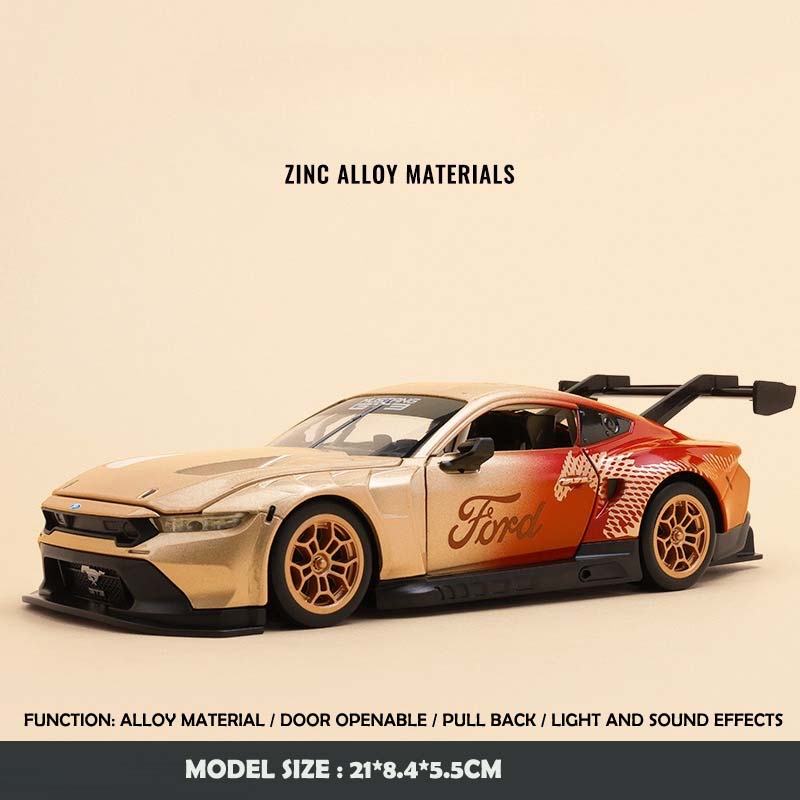 

CCA Diecast 1/24 Ford Mustang GT3 Chinese New Year Special Edition Alloy Car Model Sports Car Collection Miniature Voiture Gift