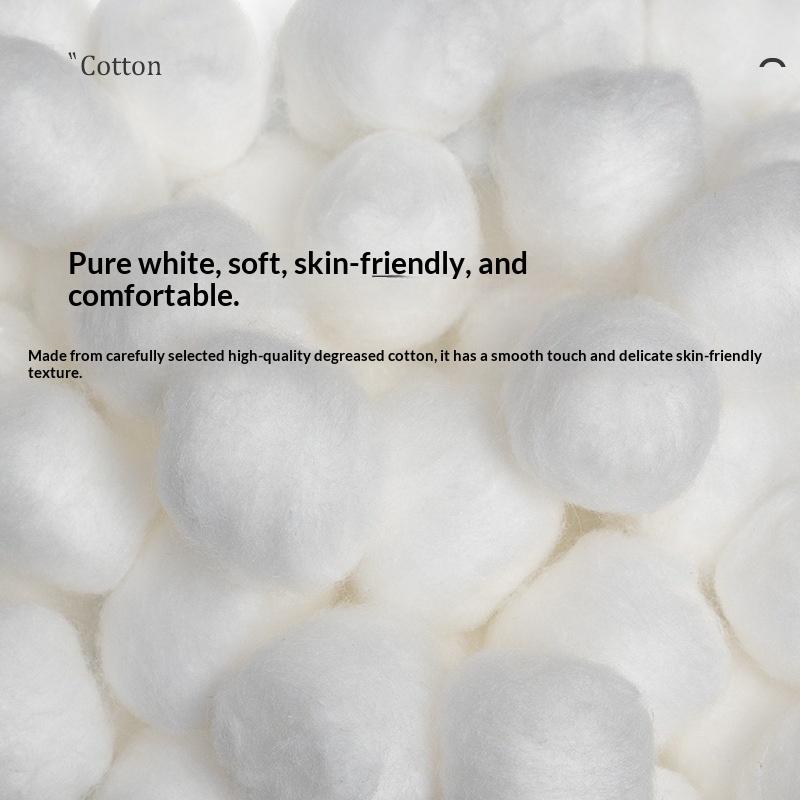 100/200Pcs Pure Absorbent Cotton Balls Soft Gentle Multi-Use Cotton Puffs For Skincare First Aid Baby Care And Daily Cleaning