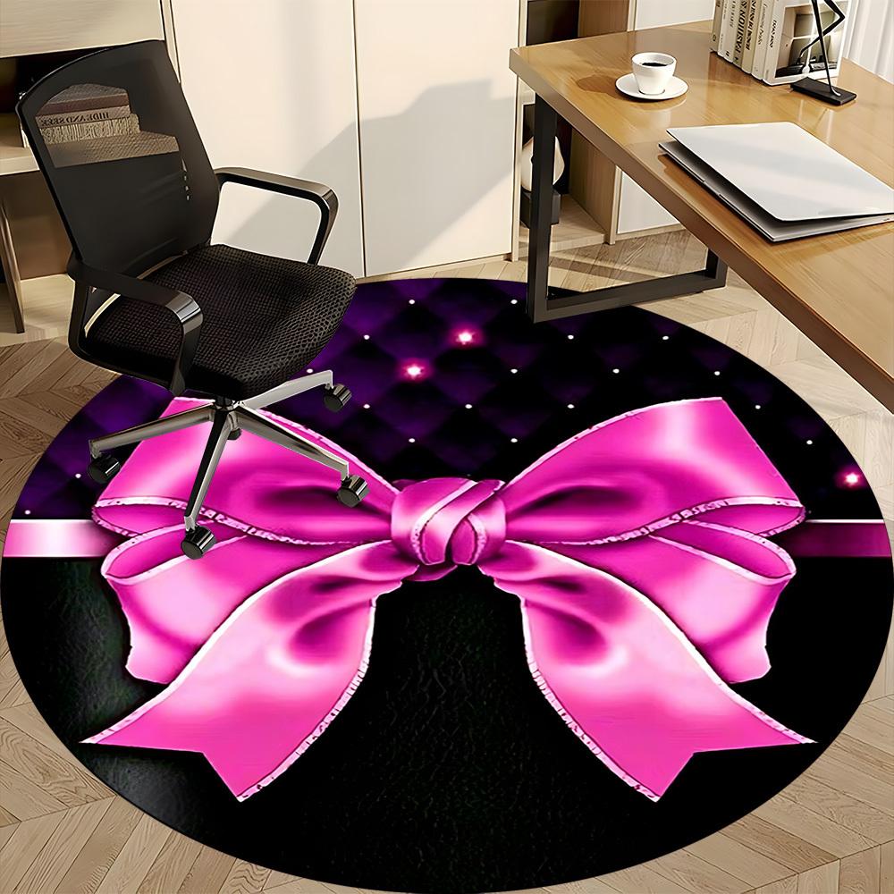 1pc Bow Ribbon Chair Carpet for Office - Durable, Ideal for Chair Mats, Stylish & Functional Decorative Rug yy260203087