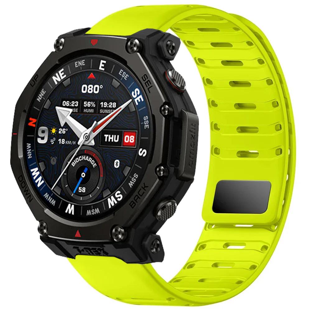 22mm Silicone Sports Strap For Amazfit T-Rex3 Pro 48mm Helio Magnetic Watchband For Amazfit Balance 2 1/Bip 6 5 Bracelet Correa
