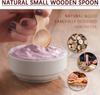 WIKHOSTAR Mini Wooden Spoons Small Kitchen Spice Condiment Spoon Sugar Tea Coffee Scoop Short Handle Wood Kids Spoon