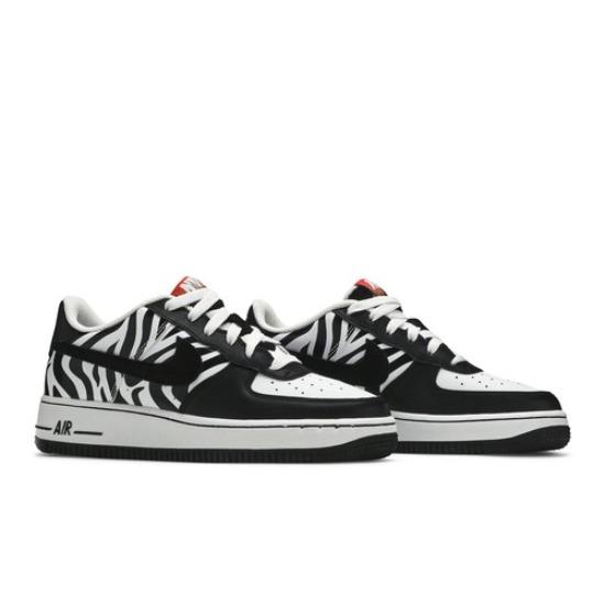 

Nike Air Force 1 Low GS Zebra Print CU4687-100 EU 35.5 чёрный/белый