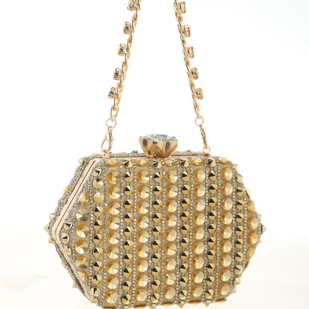 New dinner bag women's handbag diamond-encrusted banquet clutch bag dress evening bag women's Xiaoxiangfeng