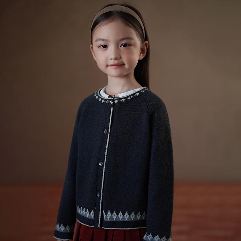 Hacikis Girls' Retro Japanese Style Knitted Cardigan Sweater