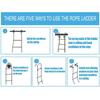 Boat Rope Ladder Extension Marine Rope Ladder, 4 Step Assist Boat Ladder Swim Ladder Boarding Ladder for Inflatable Boat