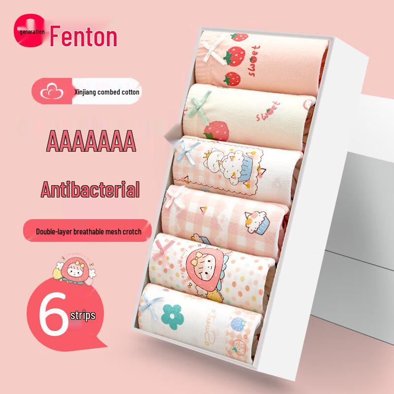 

Хлопковые трусы-боксеры для девочек Fenteng с мультяшным принтом 3XL (150) 60-80 lbs