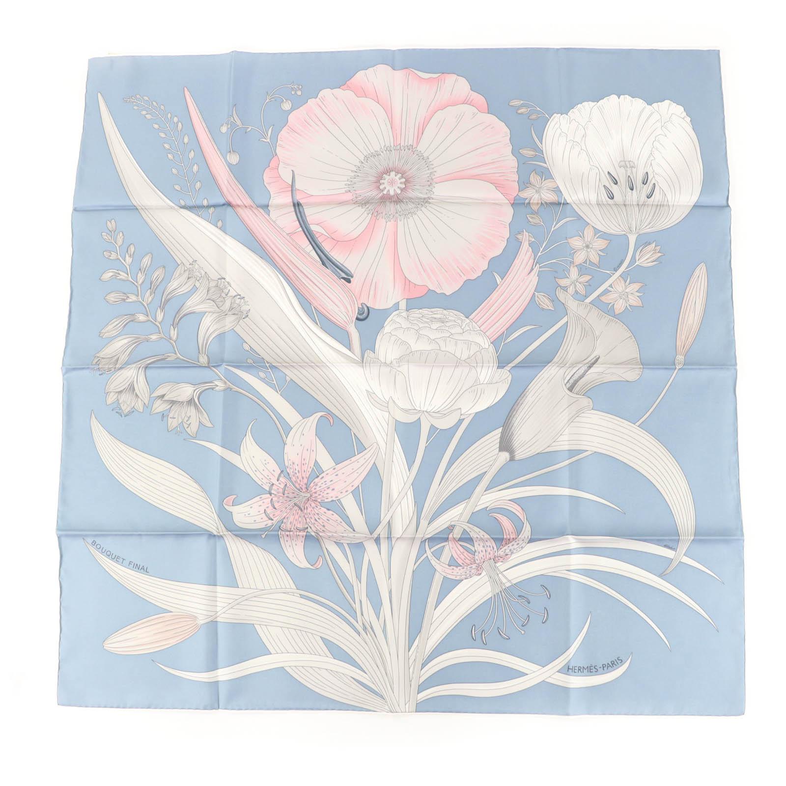 

Бездоганний шовковий шарф HERMES BOUQUET FINAL Жіночий Вживаний