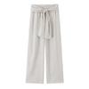European and American French women's clothing fashion versatile temperament pattern tied scarf wide leg pants 7484022