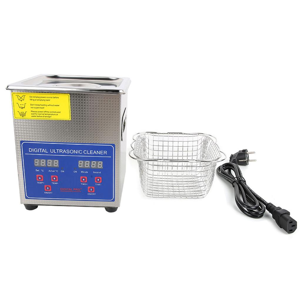 2L Stainless Steel Digital Ultrasonic Cleaning Machine Ultrasonic Bath Heater Timer