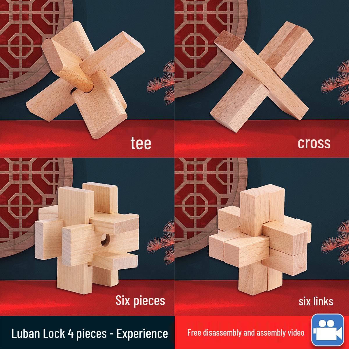 

Детский развивающий набор-пазл: Шиповое соединение Конгмин и Лубань Деревянные замки, Большая ностальгическая игра