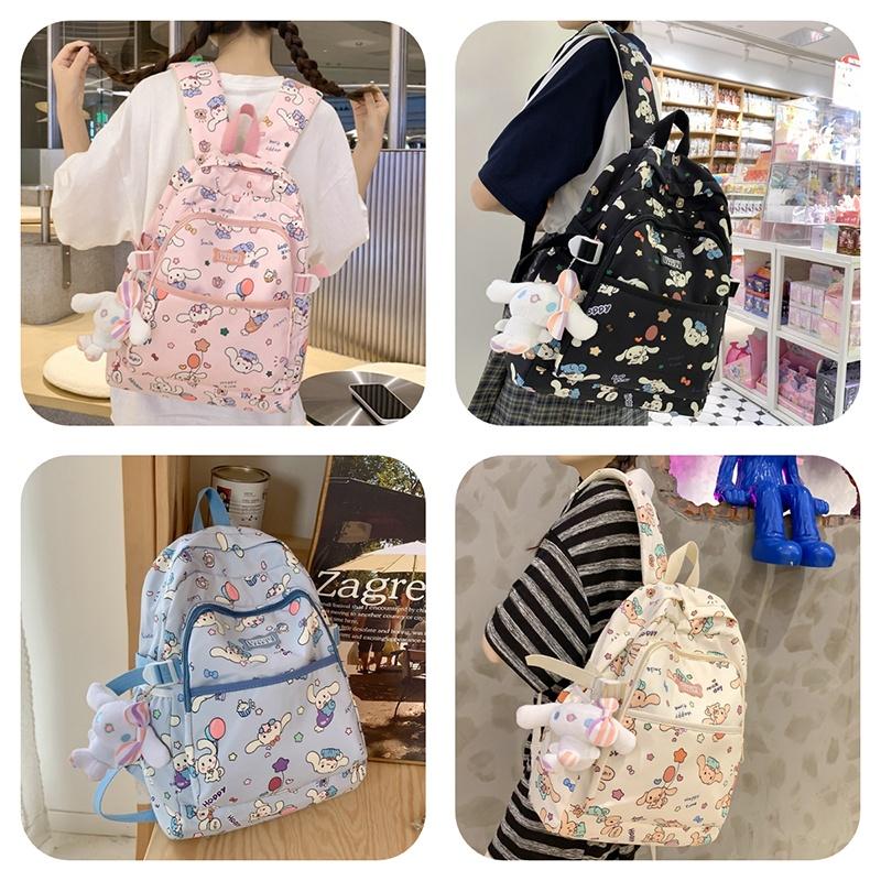 Cute Cartoon Shoulder Bag For Girls Large Capacity Waterproof Nylon Material