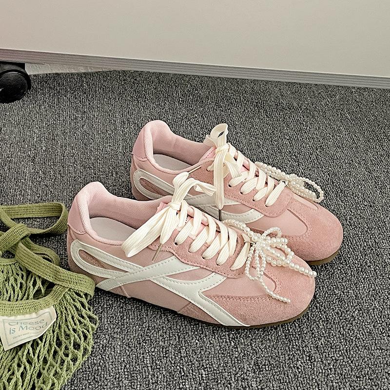 Rote Retro-Ballettstil-Innenhöhenerhöhung Deutsche Trainingsschuhe Damen 2025 neu Sommer vielseitig lässig Forrest Gump Sportschuhe