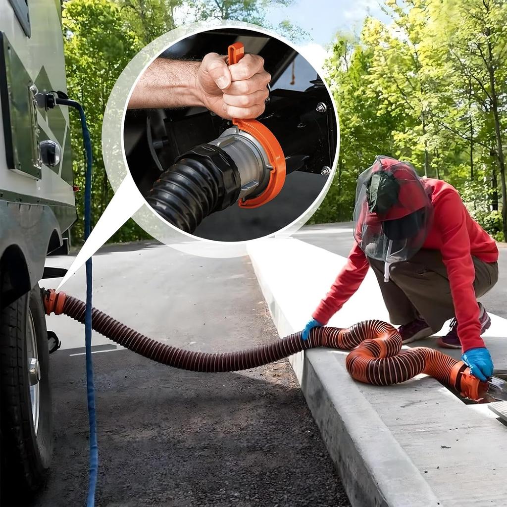 2 PCS RV Sewer Hose Wrench, Multi-Purpose Sewer Hose Connector Wrench For Connecting And Disconnecting Sewer Hoses, Fits 3-Inch And 4-Inch