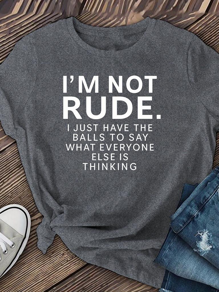 Ich bin nicht unhöflich Damen-T-Shirt - Lustiges sarkastisches Zitat Rotes Oberteil