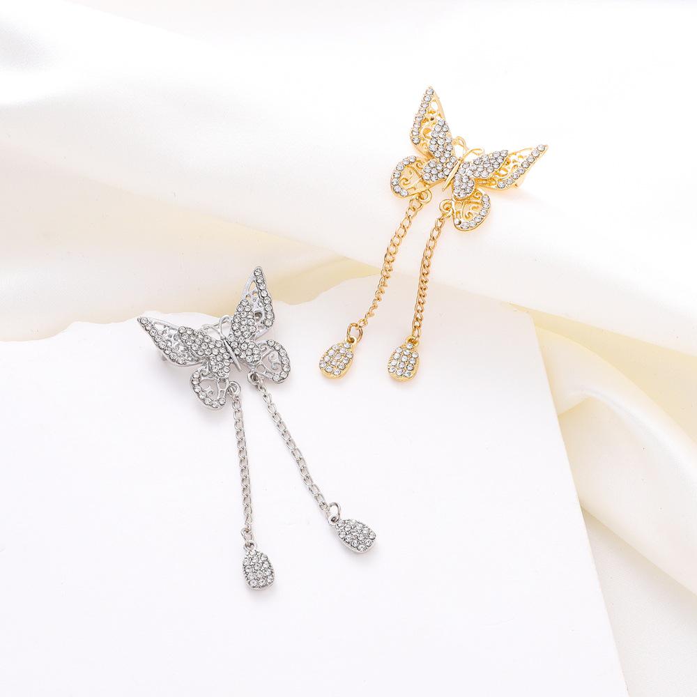 Women's High-End Butterfly Tassel Brooch for Suits and Cardigans