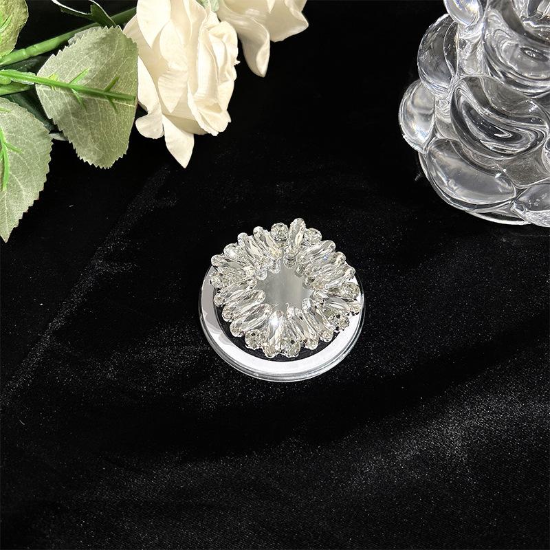 Magnetic Mobile Phone Airbag Bracket Magsafe Desktop Retractable Rhinestone Light Luxury Gemstone Pearl Lazy Ring Buckle