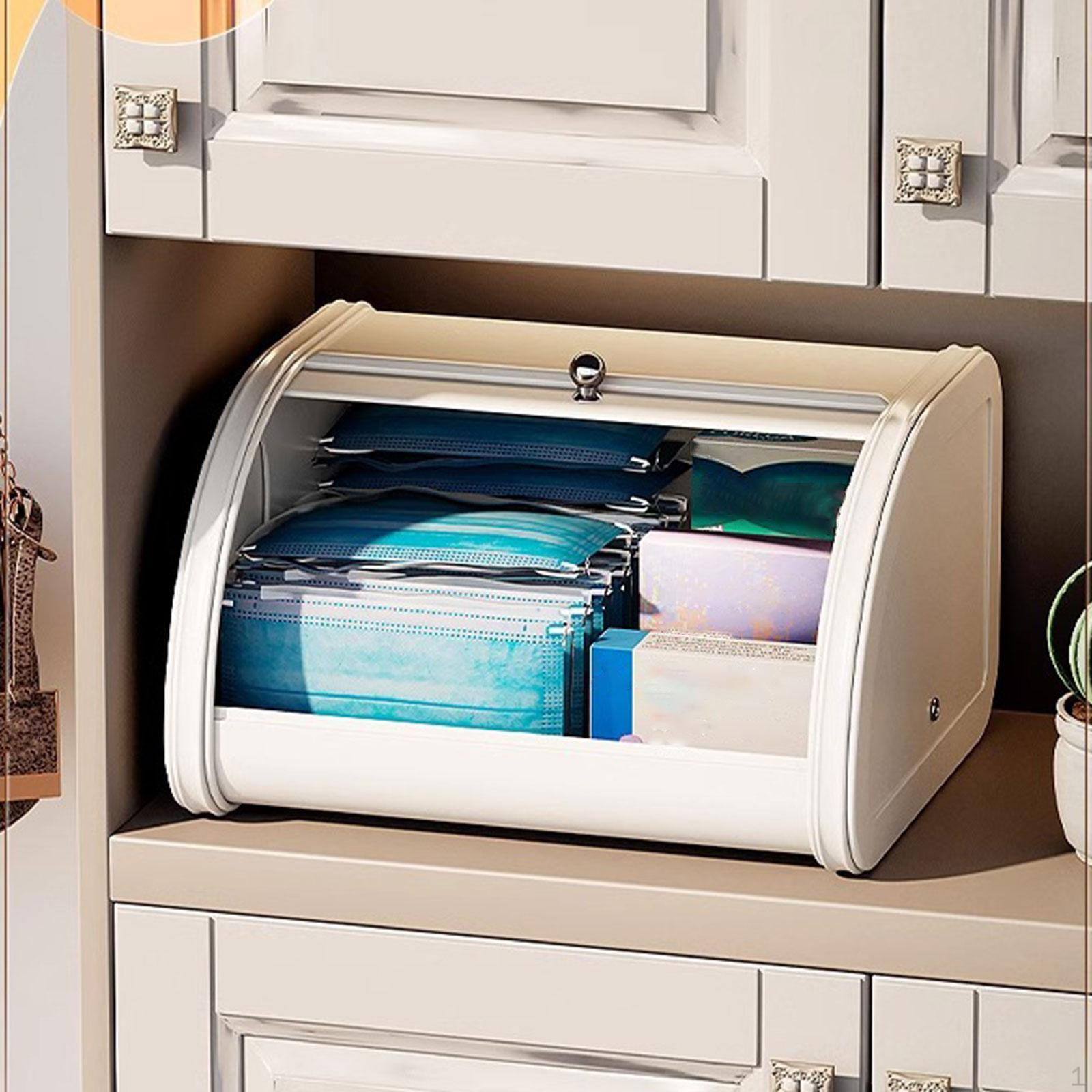 

Хлебница Контейнер Фермерский стиль Многоцелевой Держатель для ключей Органайзер для хранения для Пекарни Кладовой White 35x26x17cm