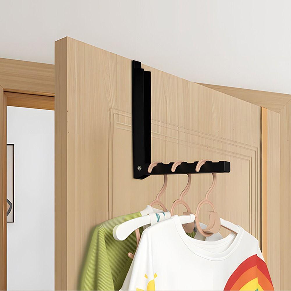 Creative Drying Laundry Rack Space-Saving Door Organizer Rack Over-Door Coat Rack  Closet