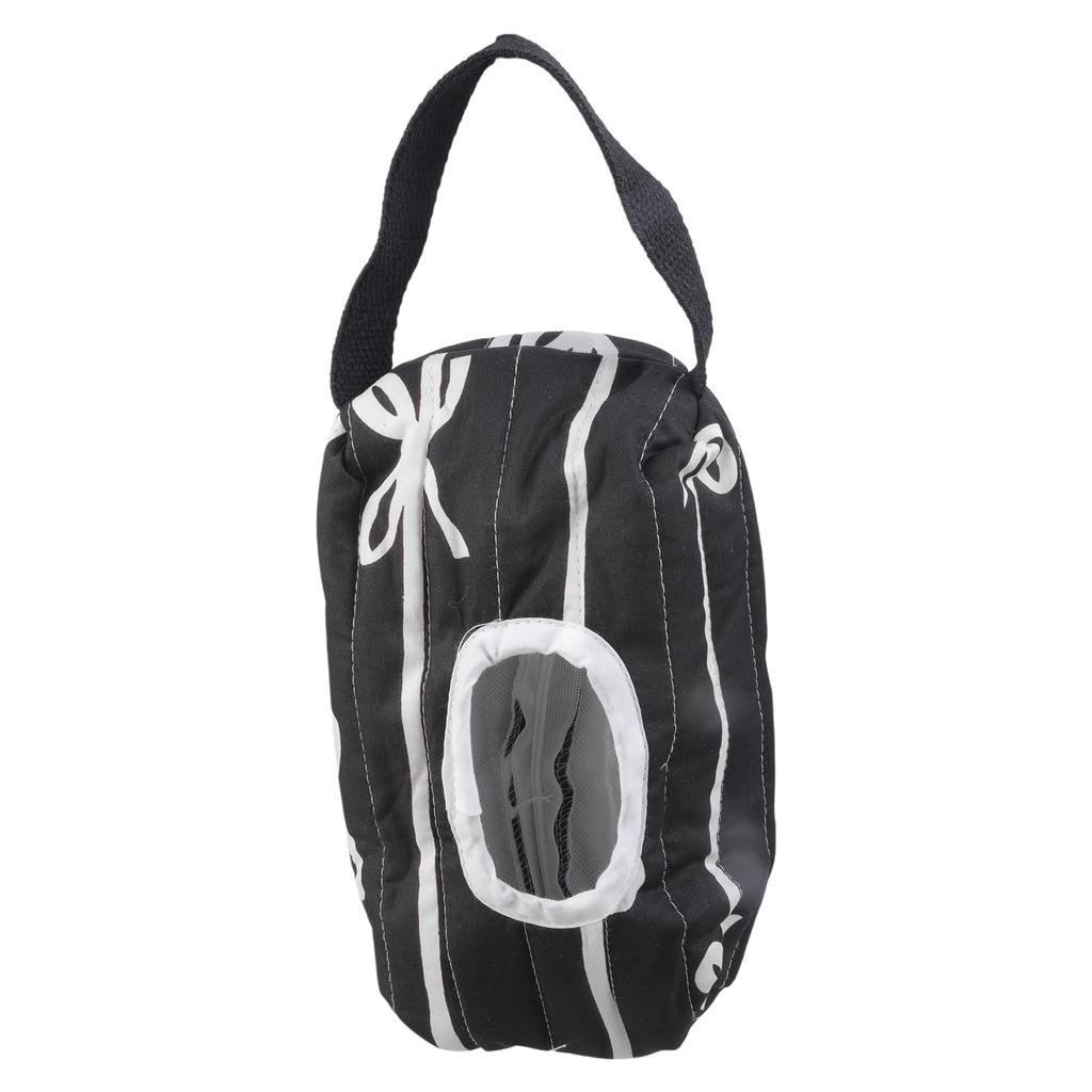 Portable Wipes Storage Bag Sturdy Cotton Pack Stylish Striped Pattern with Bowknot Tie Decoration Reusable Washable