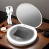 UV Mirror Sunscreen Testing Camera With Light 2X Magnification Travel Makeup Pocket Size UV Smart Sunscreen Makeup Mirror