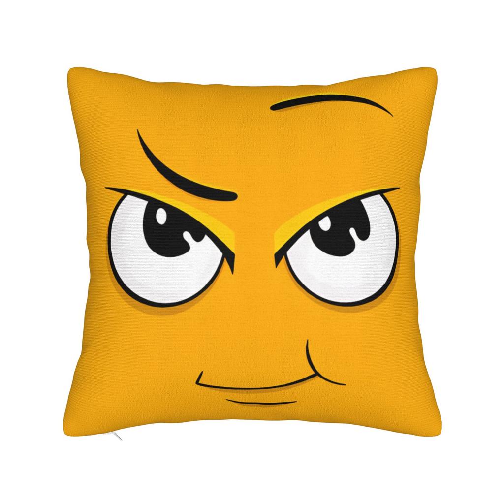 Cartoon Face Meme With Two Eyes Pillow Case Soft Pillow Cover Kawaii Pillowcases For Sofa Couch Bed Living Room