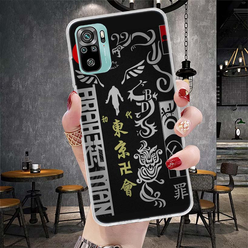 Tokyo Aevengers Bosozoku Logo Soft Phone Case For Xiaomi Redmi Note 15 14 14S 13 12 Pro Plus 12S 11 11S 11E 10 10S 11T 5G Fundas