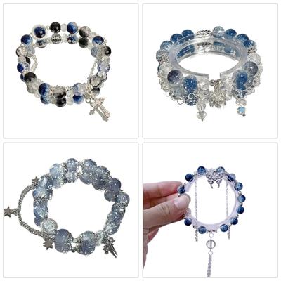 Delicate Adjustable Beaded Bracelet with Shimmering Accent Beautiful Beaded Bracelet Women's Delicate Hand Jewelry