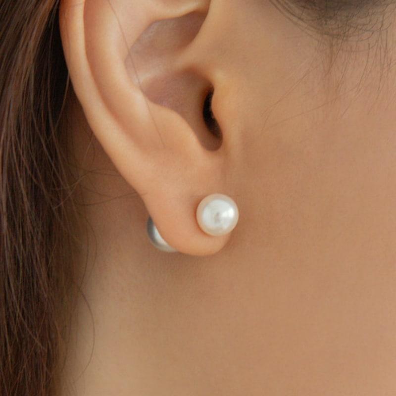 LUNNE 14k Reversible 8mm Pearl Earrings (14k Gold) #LFE15