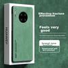 Custodia per Telefono Huawei Mate30 Pro, Huawei Mate30 Pro con Pelle di Agnello Migliorata tipo Pelle, Protezione Lenti Opaca, Copertura Completa, Silicone - Verde Notte Scuro