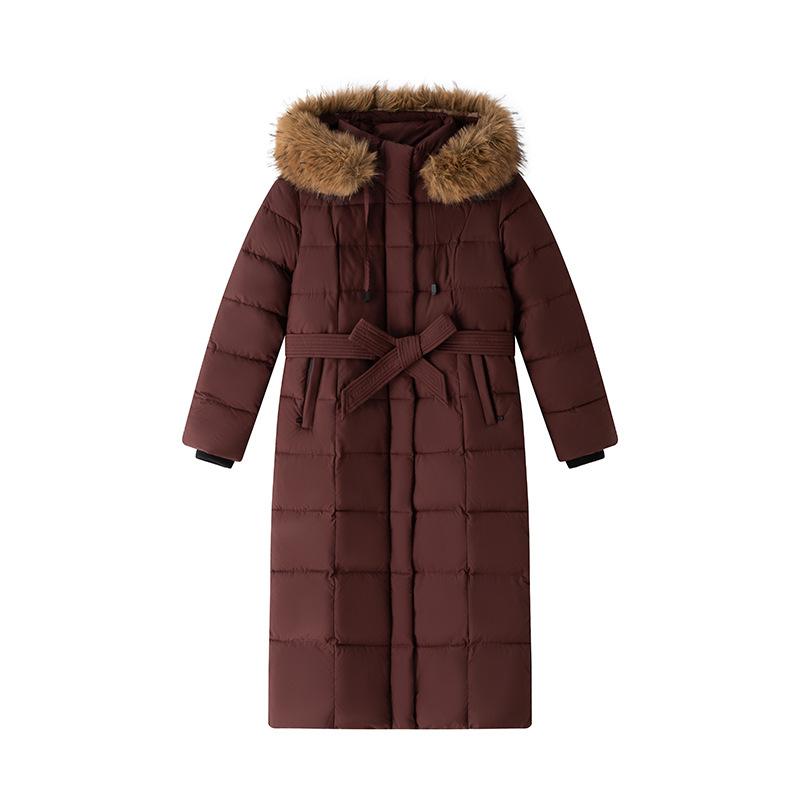 Brand Korea Dongdaemun autumn and winter new big fur collar medium and long slim down cotton clothes women's coat