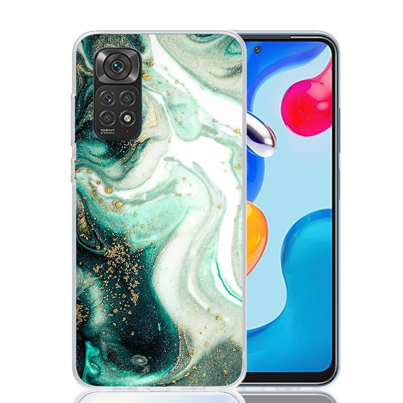 Granite Marble Phone Case For Xiaomi Redmi Note 13 14 15 Pro Plus 12S 12 14S 11S 11E 10 10S 11 11T 5G 4G Cover Coque Redmi Note