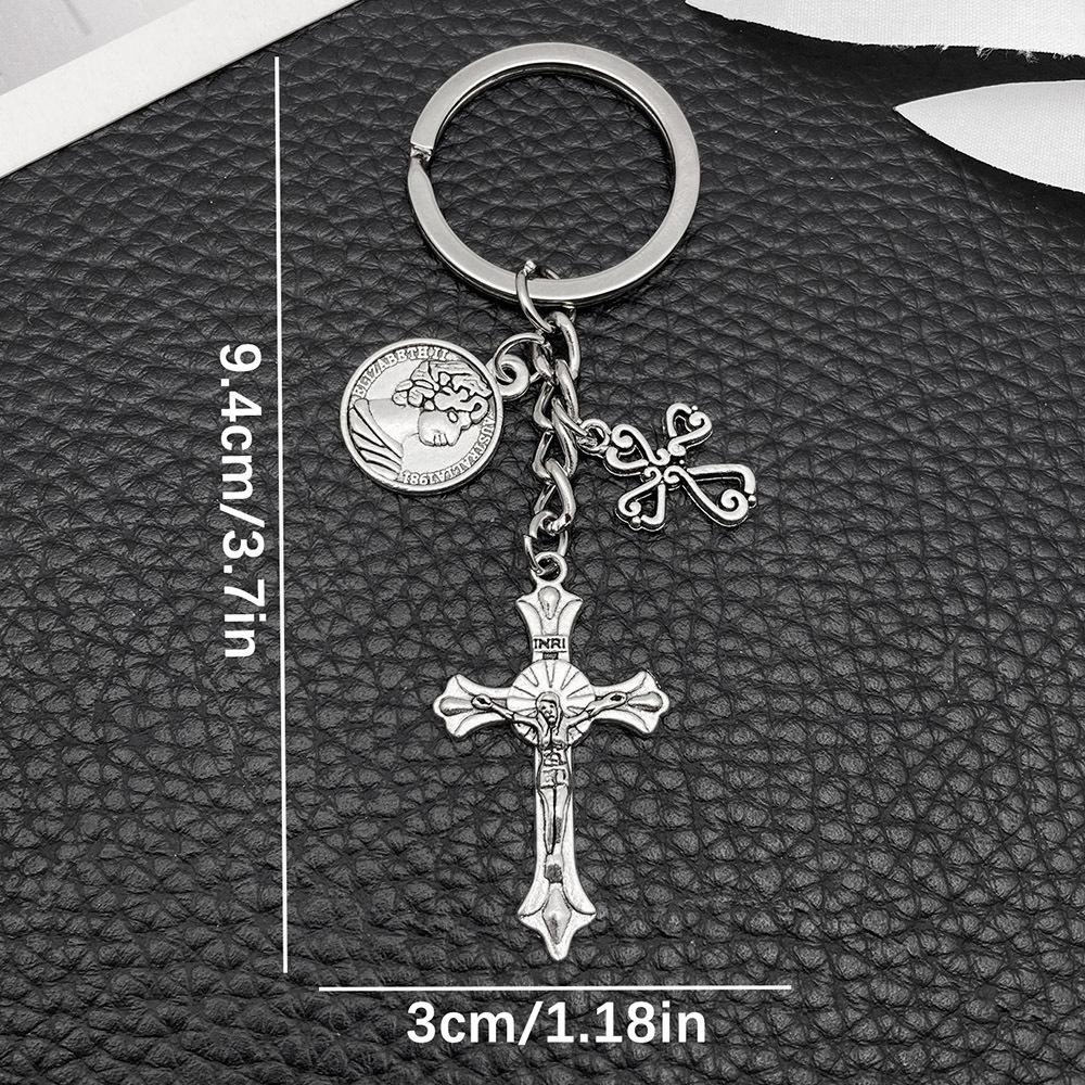 Ancient Silver Castle Sun Statue Zinc Alloy Keychain - Creative Backpack Accessory and Commemorative Pendant.