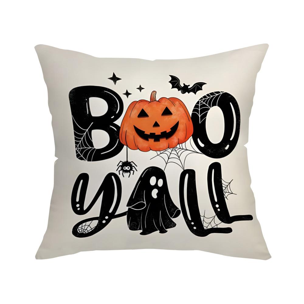 Nordic Halloween Day of The Dead Ghost Trick or Treat Cushion Cover Single Sided Modern Print Cushion Cover