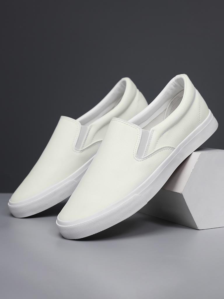 Men's Lightweight Slip On Loafers Stain Resistant Soft Sole Casual Flats Stylish Business Comfort Shoes