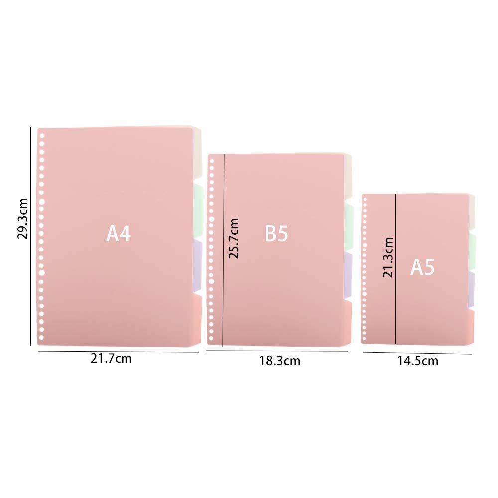 A4 Coil Book Loose-leaf Inner Page Binder Index Page Binder Index Dividers Notebook Separator Page