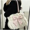 Vintage Y2k Gepunktete Schleife Schultertasche Japanische Süße Achseltasche Stilvolle Niedliche Lolita Handtasche Lässige Vielseitige Plüsch-Tragetasche