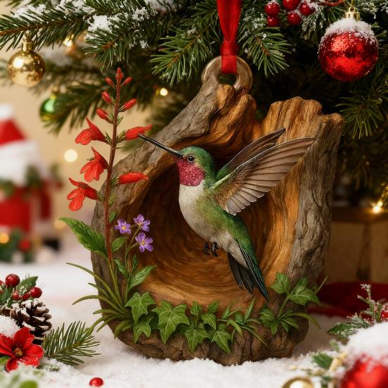 Ptačí adventní kalendář 2025 Odpočítávací krabička na 24 dní Realistické ptačí ozdoby Vánoční stromeček Sváteční dárek pro milovníky ptáků