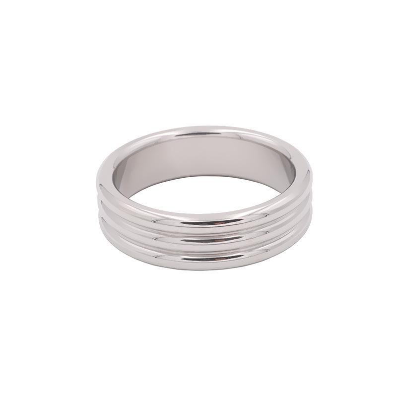 Men's Stainless Steel Sex Rings Widened Love Aid Metal Passion Alternative Bound Long Couple Passion Ring for Going Out