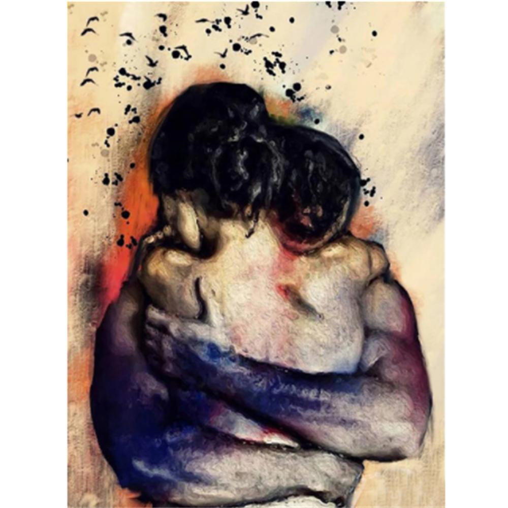 

HUACAN 5D Diy алмазная живопись пара полная квадратная/круглая Алмазная вышивка портретная мозаика картина из горного хрусталя подарок ручной работы Full Square 20*30 cm