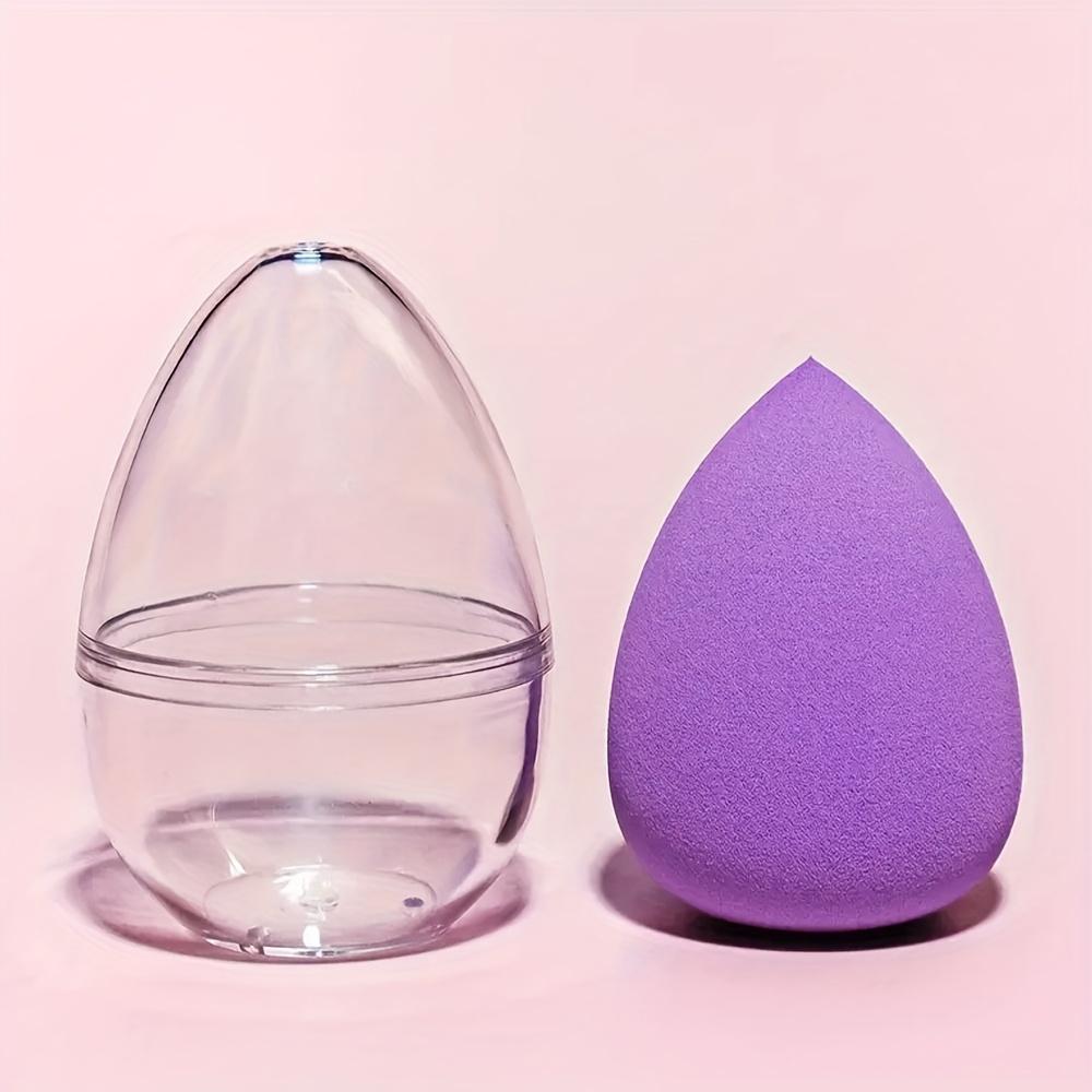 1pc Makeup Sponge with Storage Box, Dual Use Wet & Dry Beauty Blender for Liquid Powder Cream Foundation, Normal Skin Type