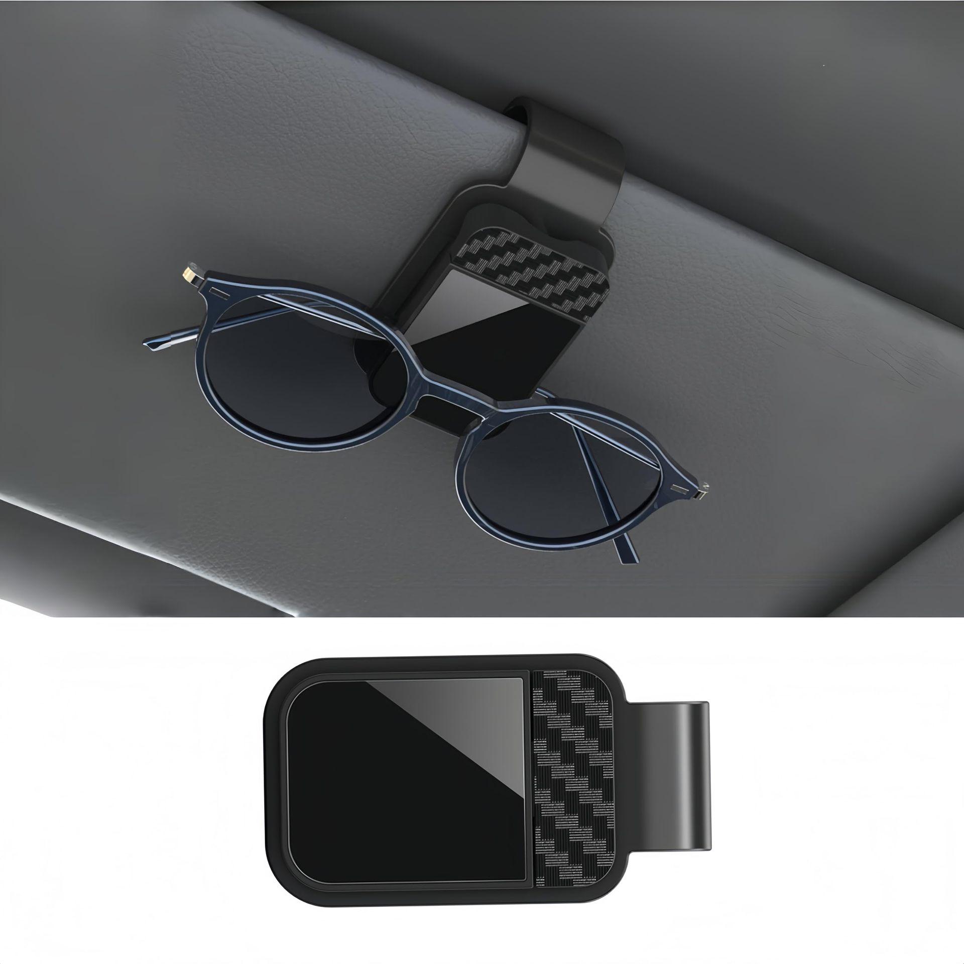 

Car Sun Visor Glasses Holder Clip - Sunglasses Storage for Interior чёрный