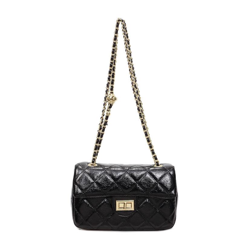 IELGY Ladies Messenger Bag Fashionable All-Match Diamond Chain Spring Summer One-Shoulder Underarm Small Square Bag