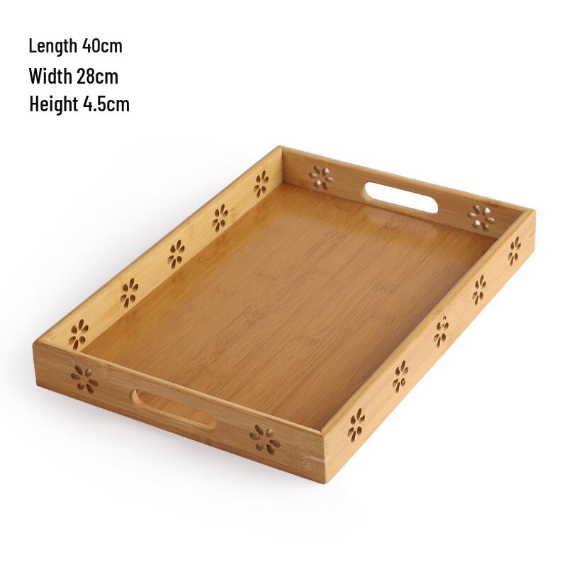 

OEING OEING Bamboo Plum Blossom Rectangular Tea Tray 40x28x4.5cm