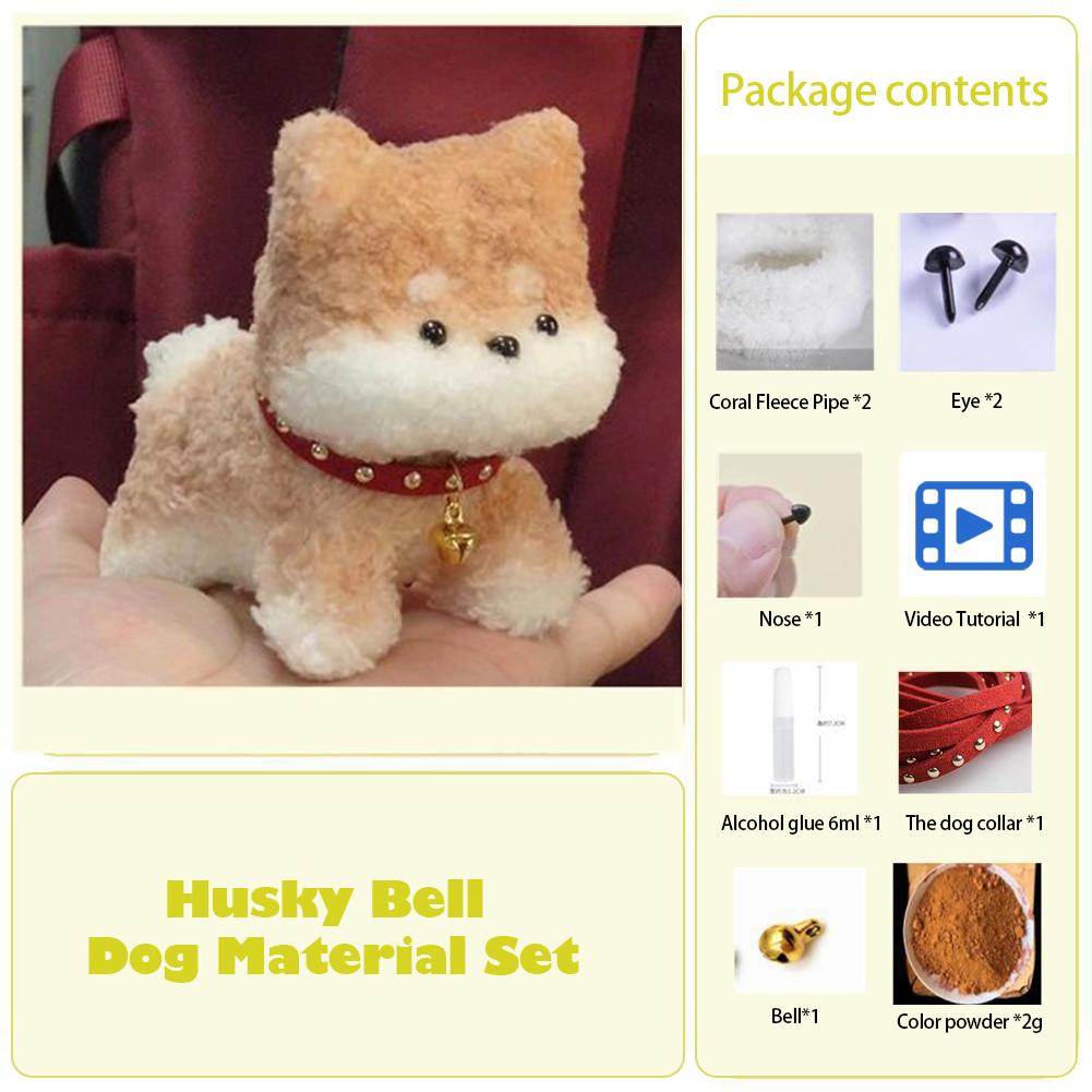 Coral Fleece Material Pipe Chenille Stems Craft Pipe Stems Kit Creative Toys Cute Dog Handmade Material for Kids DIY