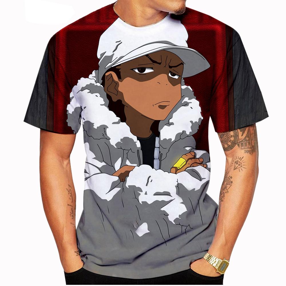 Zomer Unisex Mode Kortmouwig T-shirt Craig Smokey X Boondocks Huey Riley 3D Geprint Casual T-shirt Kinderen Bovenkleding