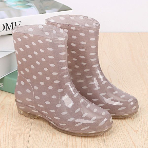 

Rain shoes rain boots waterproof shoe cover shoes water boots female adult fashion tall tube medium tube work non-slip summer 41