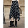 ELLE French Plaid Chiffon A-line Skirt